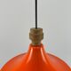 1970s orange Scandinavian suspension light in plexiglass shaped like a UFO.