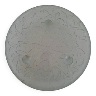 Art Deco opalescent glass bowl signed Espaivet