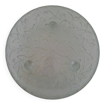 Coupe en verre opalescent Art Déco signée Espaivet