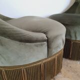 Paire de fauteuils crapauds
