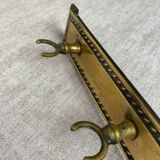 Four-hook brass coat rack