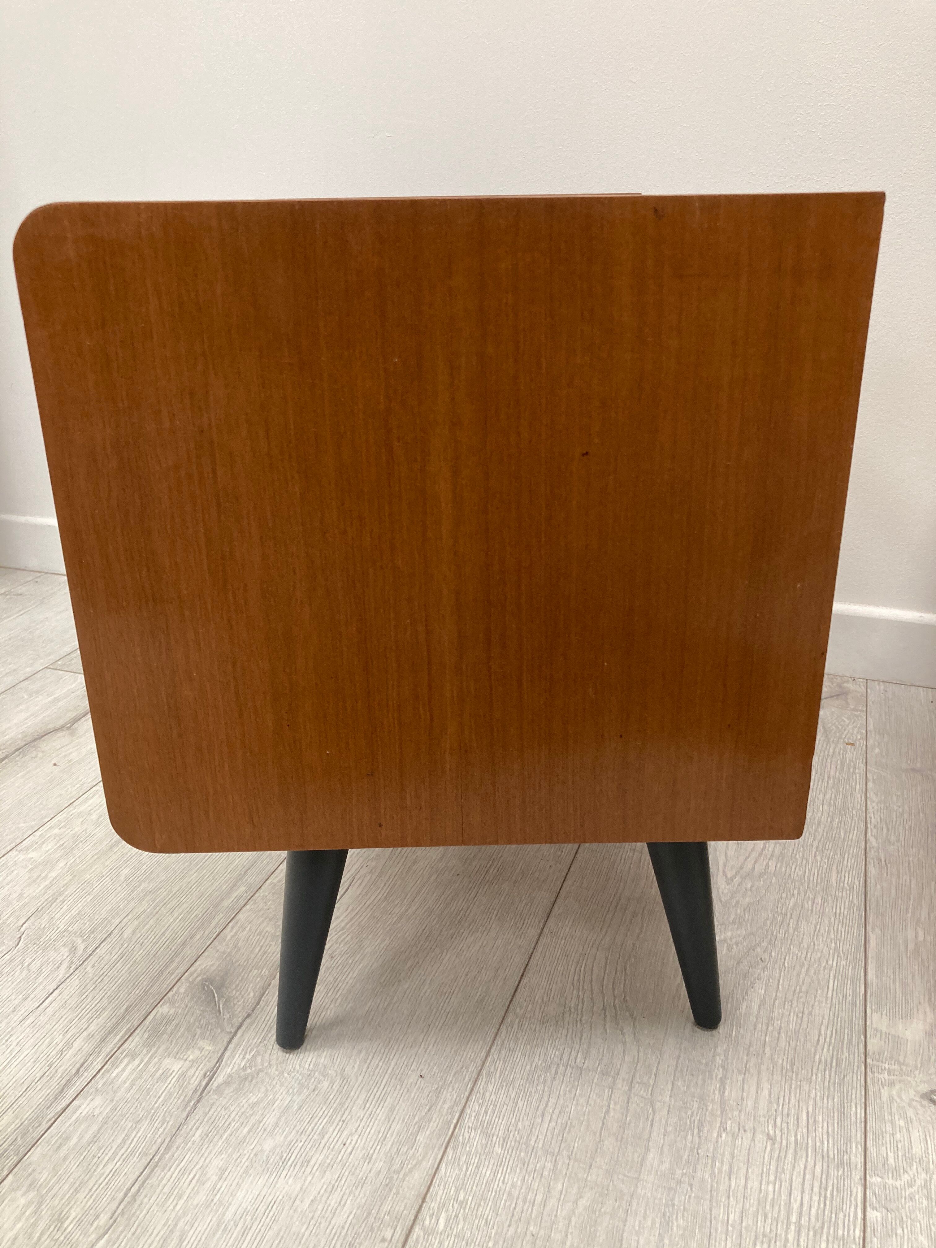 Pair of 1960s bedside tables compass feet