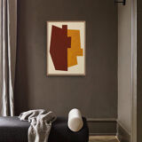 Original minimalist and abstract painting, B18
