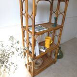 Vintage rattan shelf