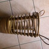 Umbrella door with bamboo handles and vintage rattan 60s