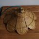 Suspension fleur en rotin