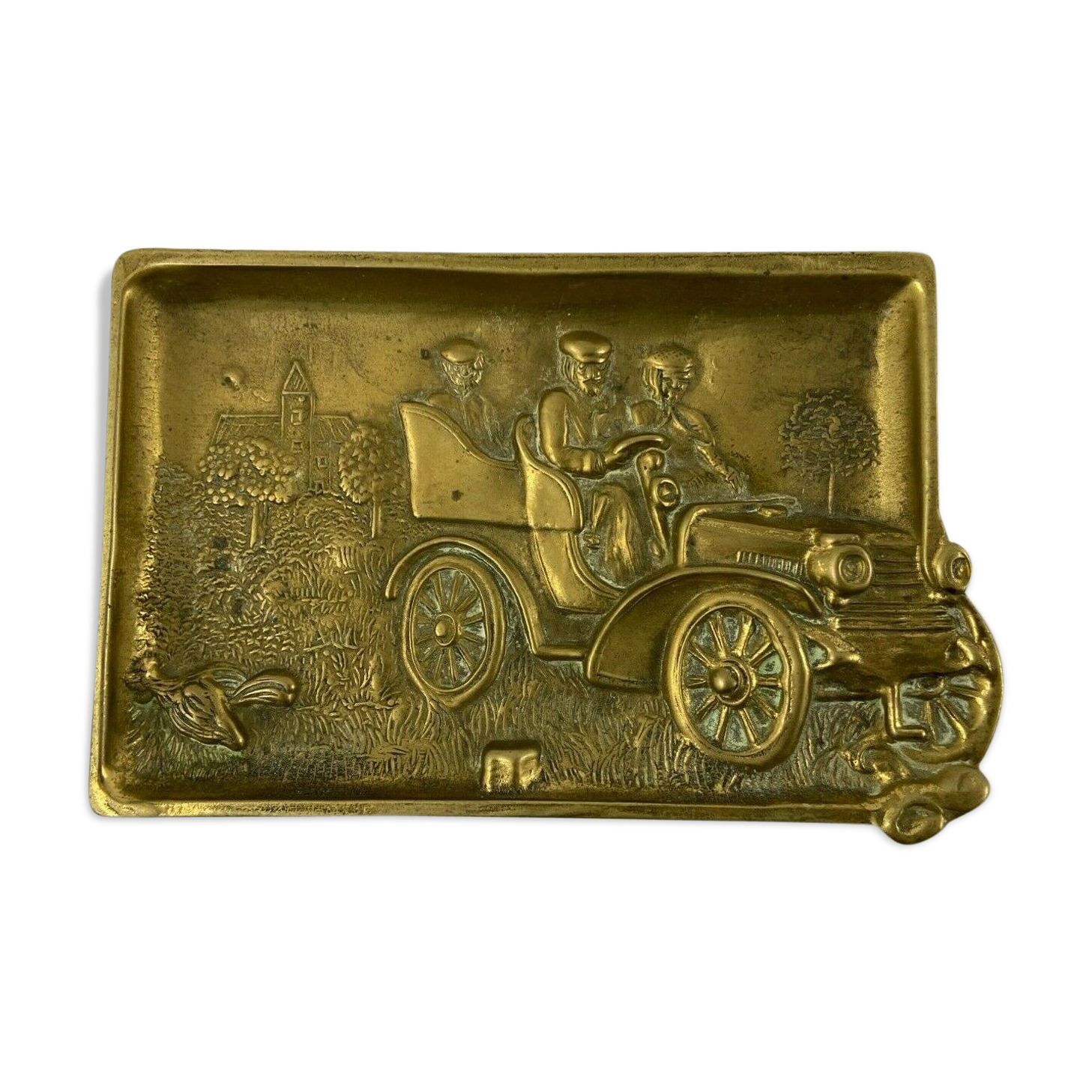 Old Car Decor Bronze Ashtray 1900 Selency