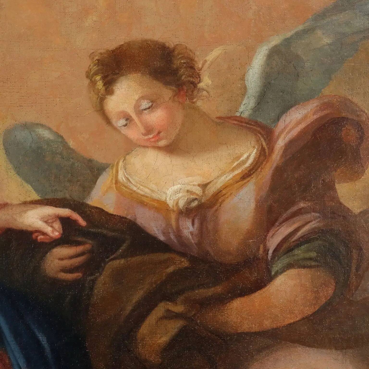 Religious subject, oil on canvas, Italy 17th-18th century