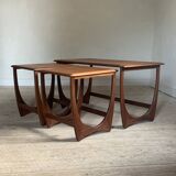 Vintage Scandinavian teak nesting coffee table Astro Victor Wilkins