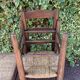 Set of 4 handcrafted rush chairs in solid oak.