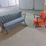 Couch set / 2 chairs Scandinavian 50s/60s cocktail