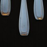 Box 12 cake forks in silver metal art deco
