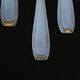 Box 12 cake forks in silver metal art deco