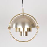 Danish vintage pendant lamp Multi lite by Louis Weisdorf, Lyfa, 1972