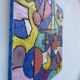 Abstract geometric coloured painting