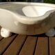 Cabin sink original liner, cracked faience