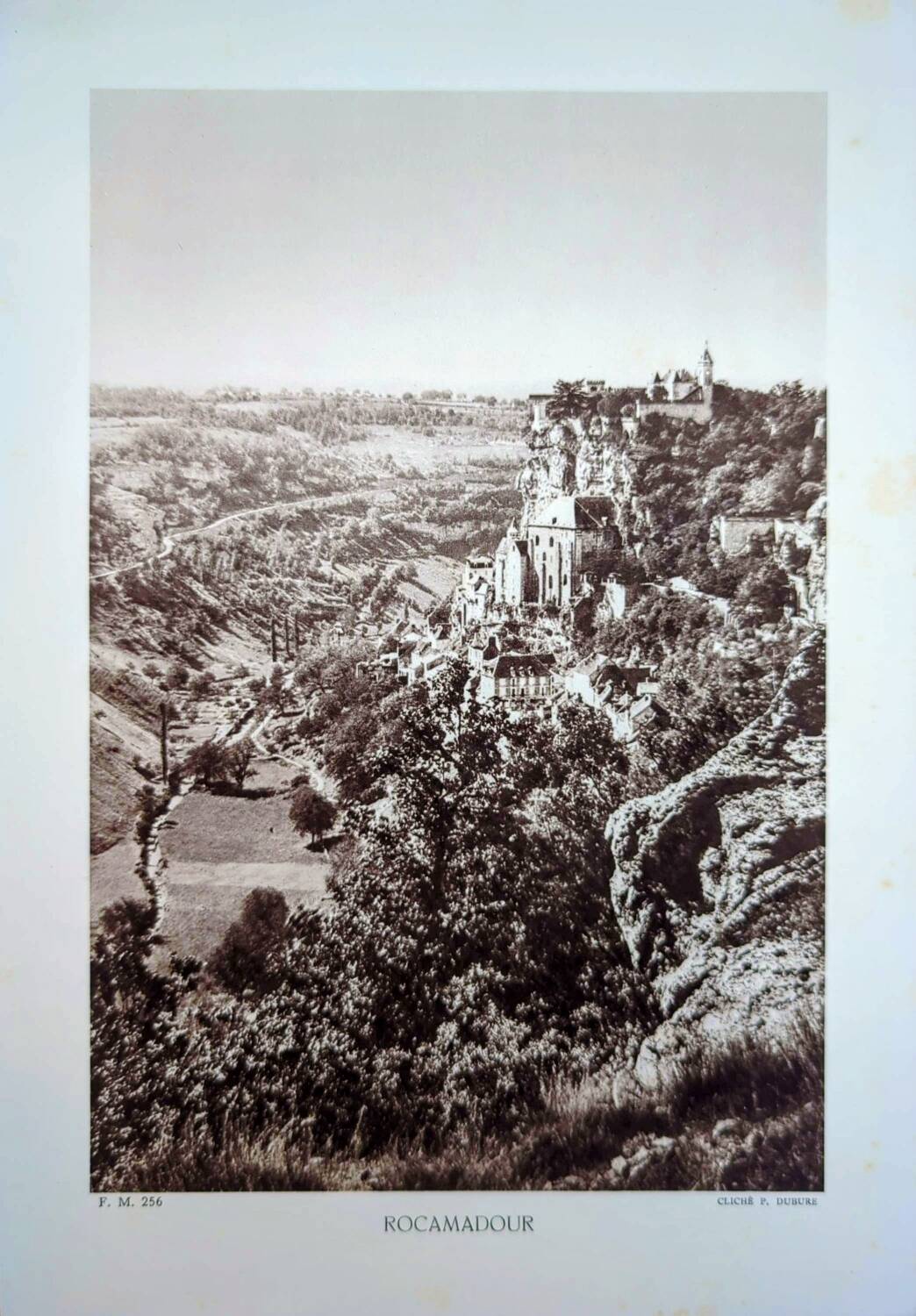 Rocamadour, Lot, photo print from 1942. By Pierre Dubure.