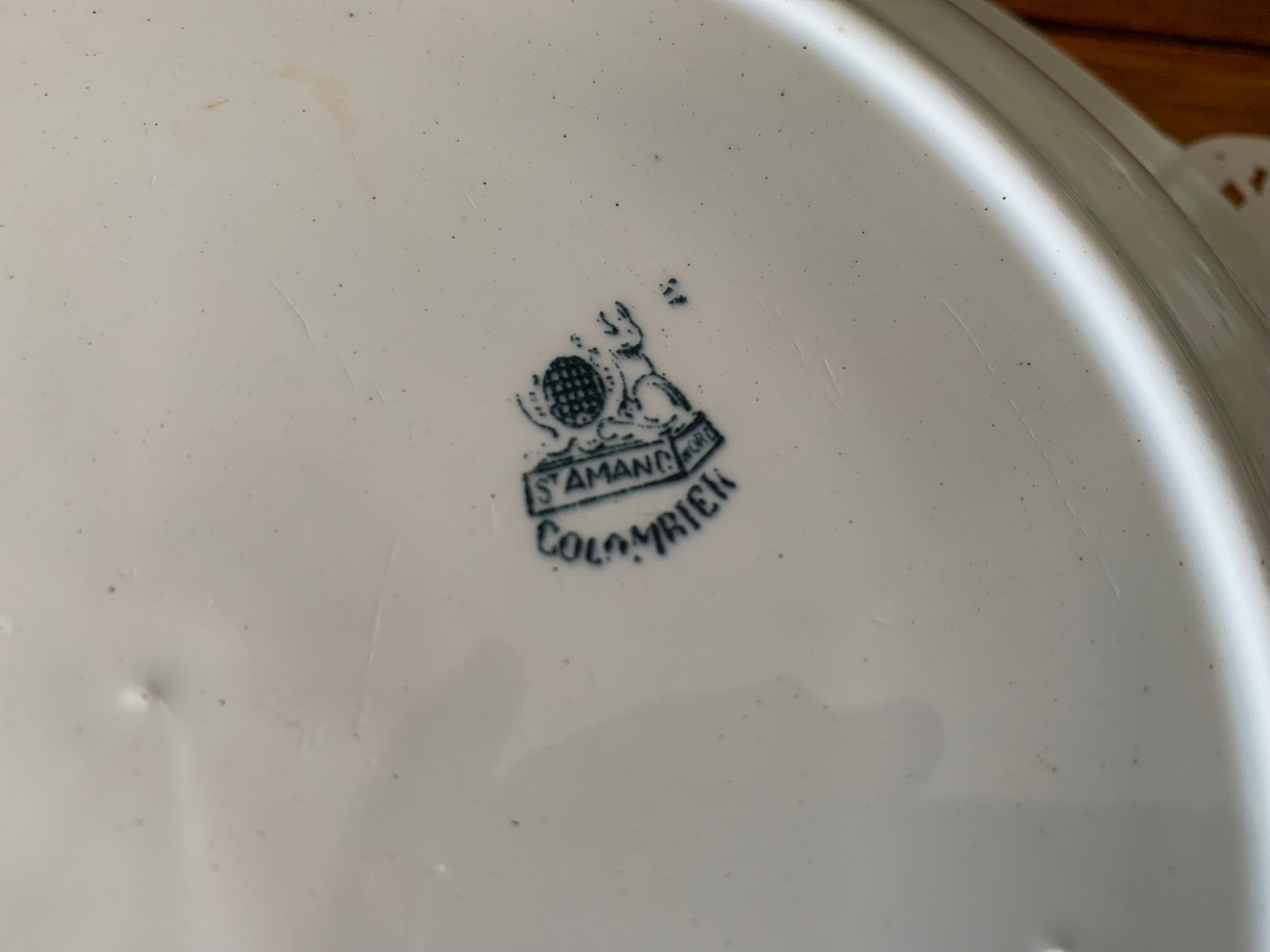 Old earthenware salad bowl from Saint Amand (North)