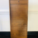 Filing cabinet with a curtain