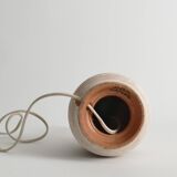 White and Gold Ceramic Table Lamp by Fratelli Fanciulacci, Italy 1970's