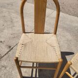 Set 2 Annig Sarian Thalia Italy beech papercord dining chair