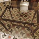 Dining table 70 by Pierre Jolliet mahogany and brass