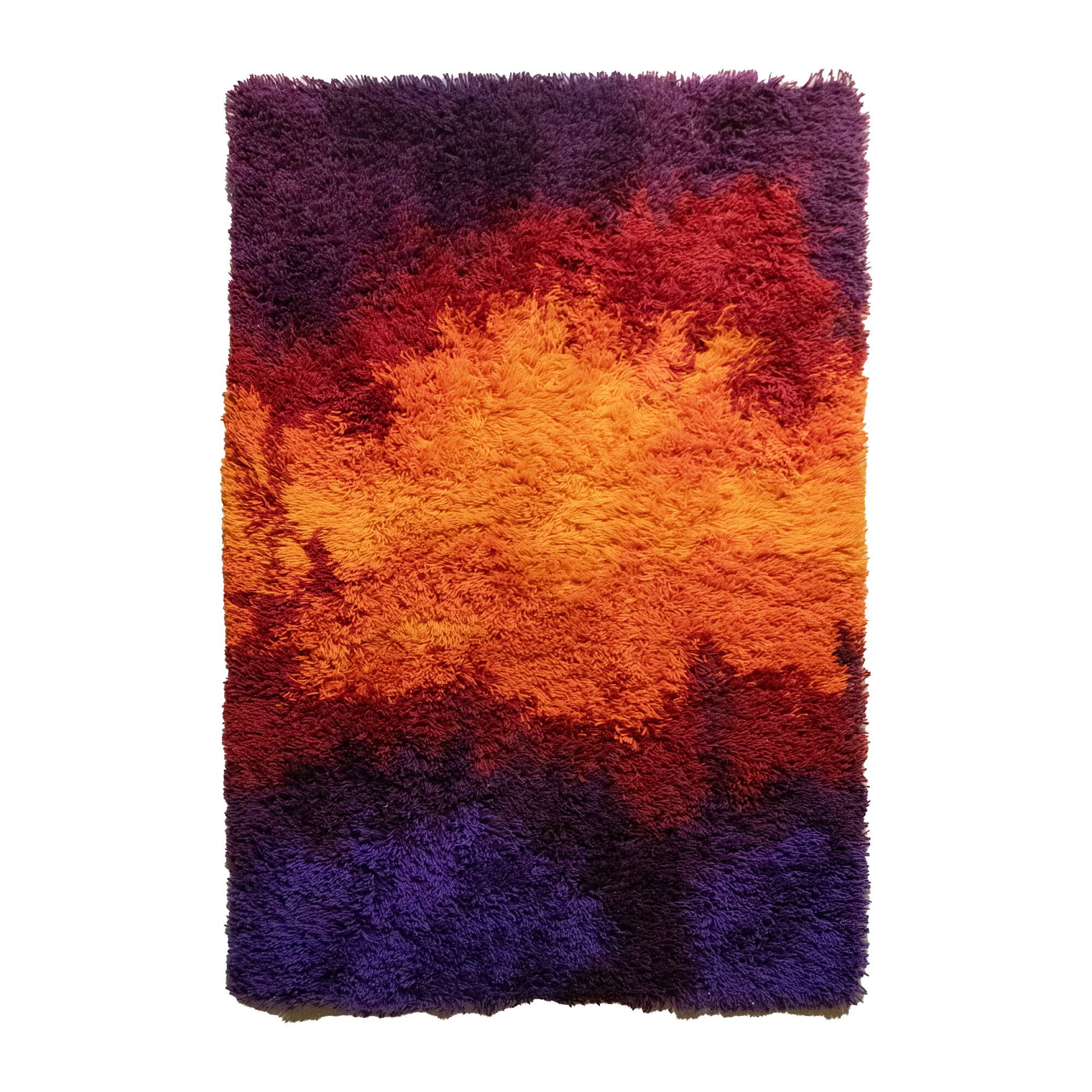 Space Age Blue Rainbow Carpet