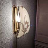 Vintage applique with 1980 glass lampshade