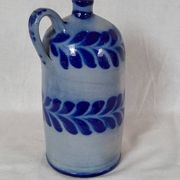 Bouteille en grès bleu d'Alsace Poterie Schmitter Betschdorf