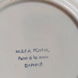 Five vintage MBFA PORNIC ceramic soup plates Daphné service