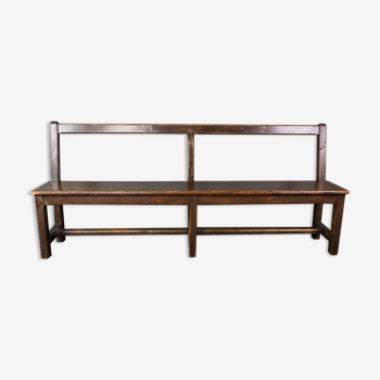 Entrance bench in Belgian pine late nineteenth century