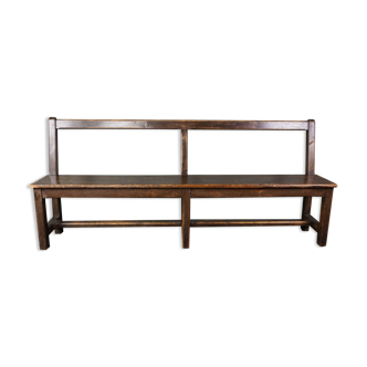Entrance bench in Belgian pine late nineteenth century