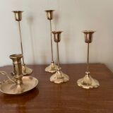 Gilded brass candlesticks