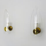 Pair of vintage italian wall sconces, Stilnovo Italy, 50s
