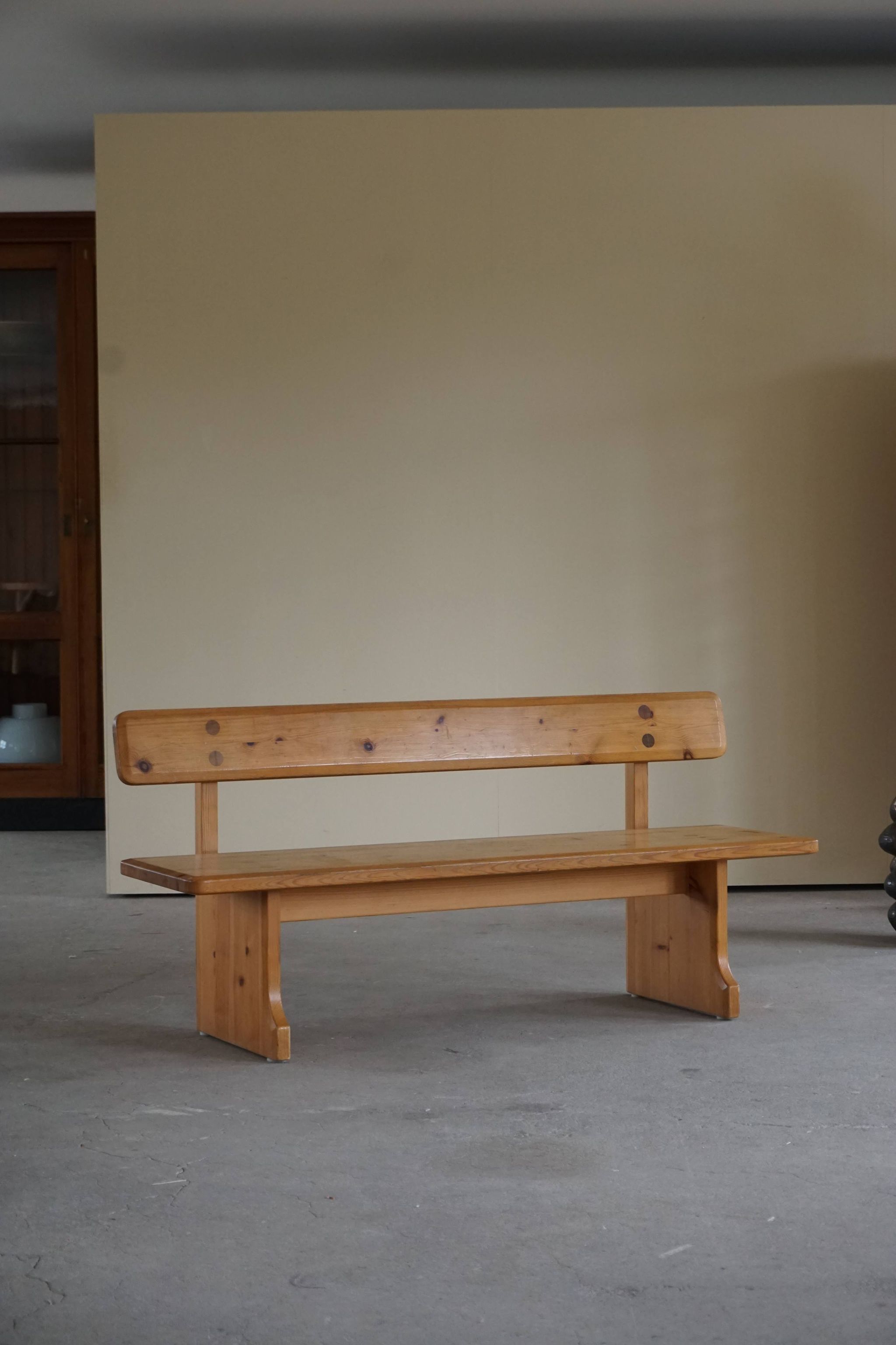 Mid century Swedish pine bench, made by Carl Malmsten for Karl Andersson & Söner, 1960s