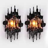 Set of two Brutalist wall lamp by Tom Ahlstrom & Hans Ehrlich, Sweden 1960s