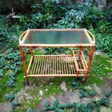 Glass and rattan service