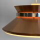 Copper colored aluminium pendant light by Carl Thore for Granhaga Metall. Sweden 1970s