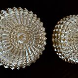 Pair of glass wall lights, 1960s