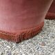 Paire de chauffeuses crapaud velours rose