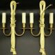 Large pair of Louis XVI style wall lights from Hettier Vincent - bronze
