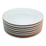 8 white ceramic plates