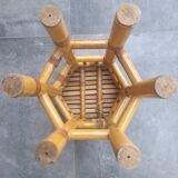 Ensemble de 3 tables gigognes vintage en bambou 70's