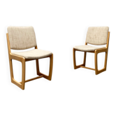 Ensemble de chaises traîneau allemandes du milieu du siècle, années 1960