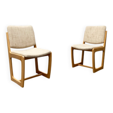 Set of German sled chairs from the mid-century, 1960s.
