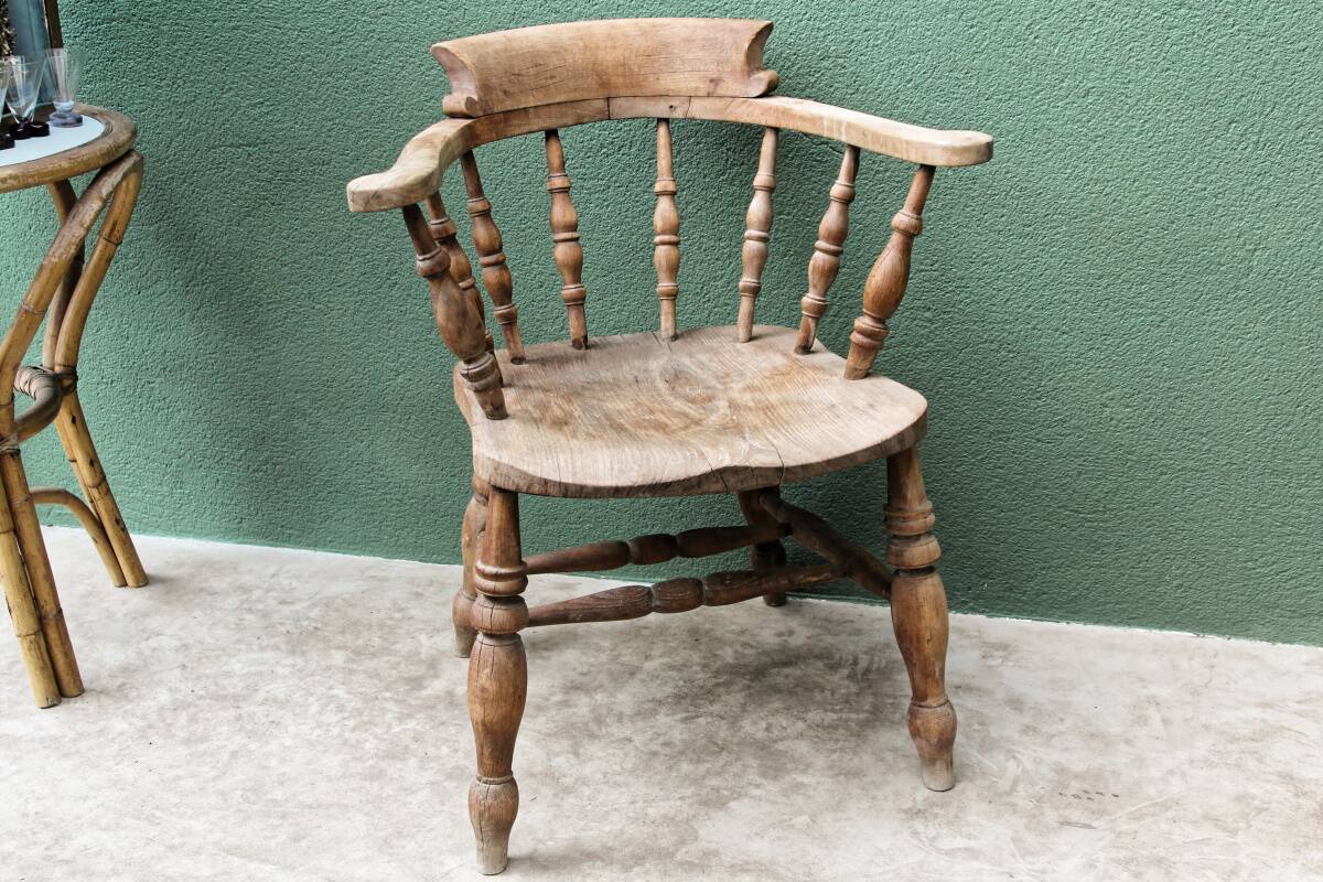 Victorian armchair, called "captain's"