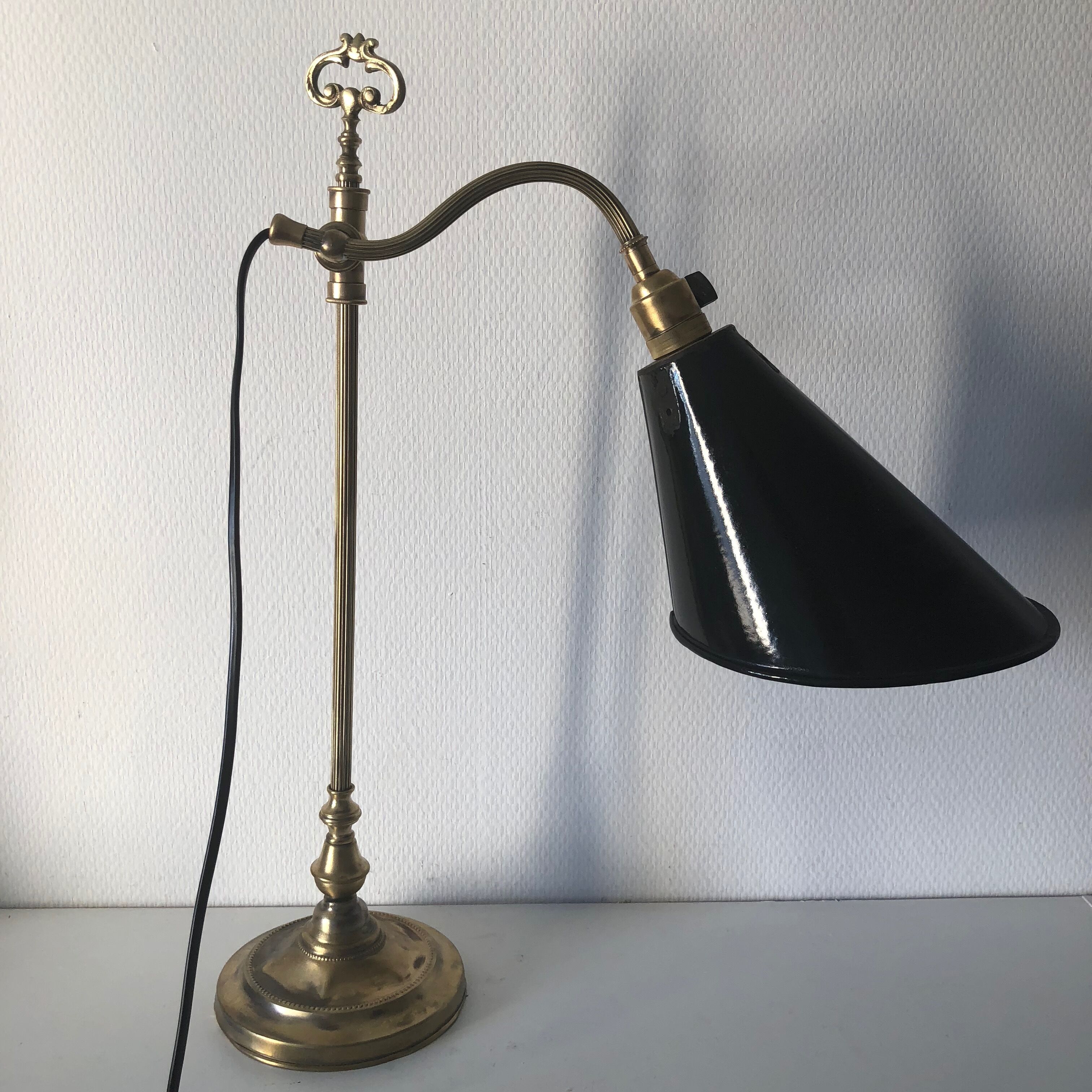 1930 brass desk lamp