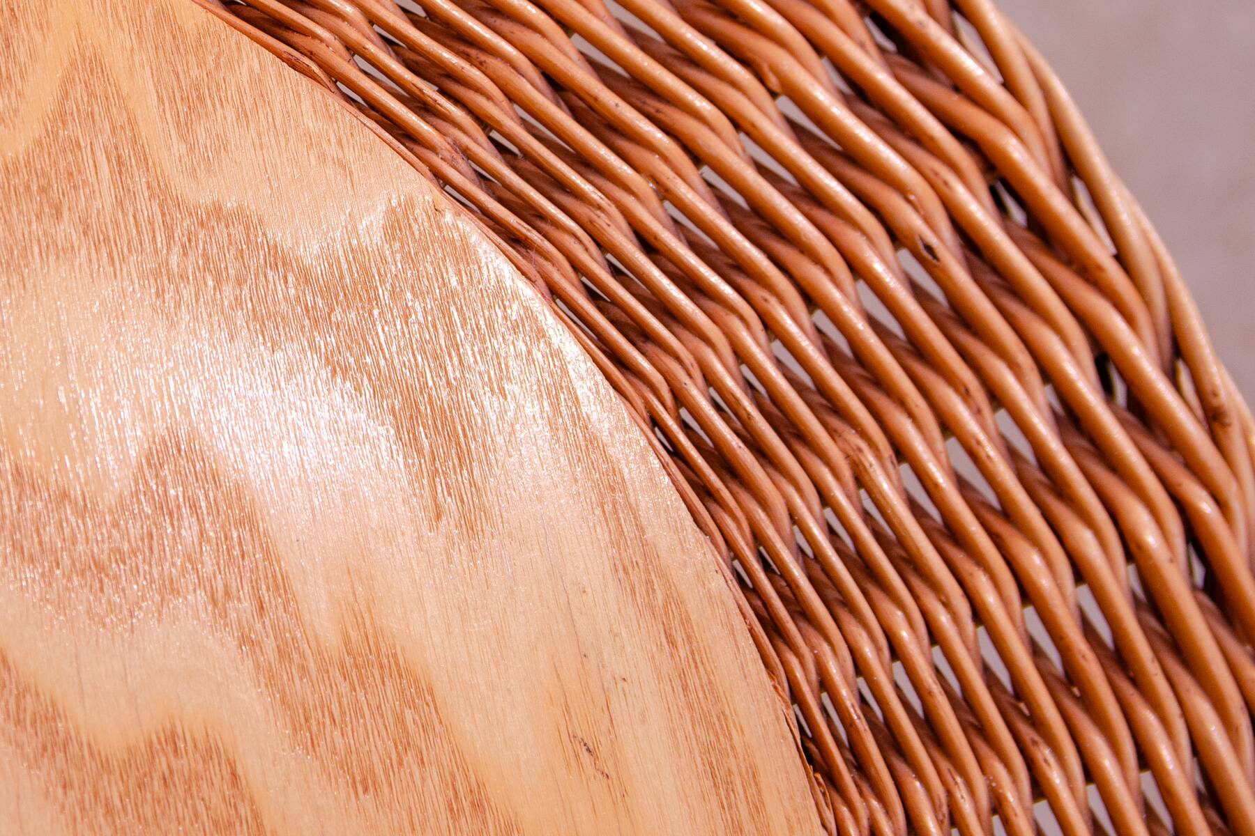 Mid century rattan coffe table by Jan Kalous for ÚLUV, 1960´s, Czechoslovakia