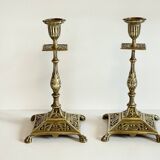 Antique Lion's Paw Candlesticks