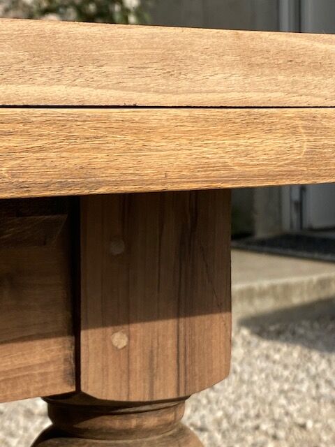 Extendable stripped farmhouse table 300 cm